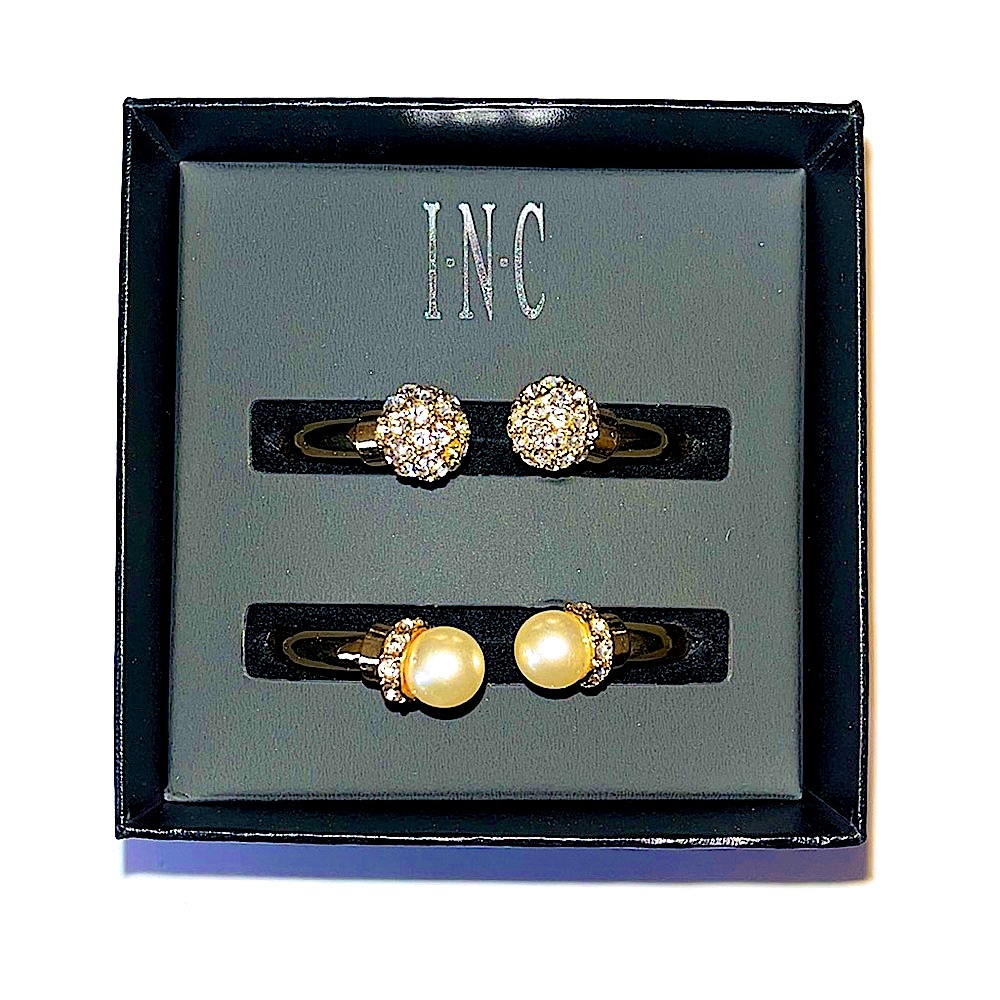 I-N-C Gold Pearl Hinge Duo Bracelets